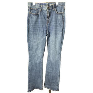 NY&C Women's Size 14 High Rise Barely Boot Stretch Blue Jeans